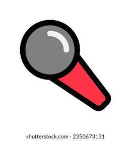 Editable vector microphone karaoke icon. Black, transparent white background. Part of a big icon set family. Perfect for web and app interfaces, presentations, infographics, etc