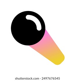 Editable vector microphone karaoke icon. Black, transparent white background. Part of a big icon set family. Perfect for web and app interfaces, presentations, infographics, etc