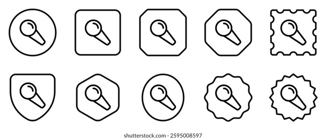 Editable vector microphone karaoke icon. Black, transparent white background. Part of a big icon set family. Perfect for web and app interfaces, presentations, infographics, etc