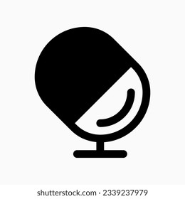 Editable vector microphone podcast icon. Black, line style, transparent white background. Part of a big icon set family. Perfect for web and app interfaces, presentations, infographics, etc