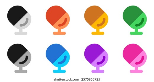 Editable vector microphone podcast icon. Black, line style, transparent white background. Part of a big icon set family. Perfect for web and app interfaces, presentations, infographics, etc