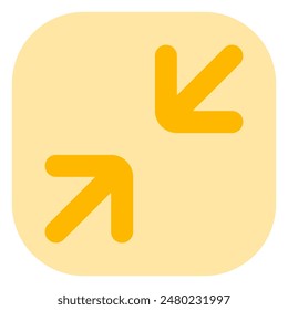 Editable vector minimize screen icon. Black, line style, transparent white background. Part of a big icon set family. Perfect for web and app interfaces, presentations, infographics, etc