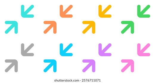 Editable vector minimize screen icon. Black, line style, transparent white background. Part of a big icon set family. Perfect for web and app interfaces, presentations, infographics, etc