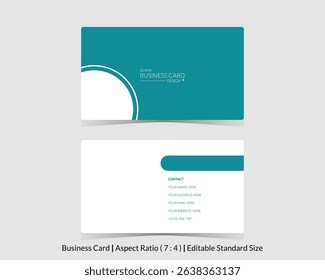 editable vector mockup of blank business card design
