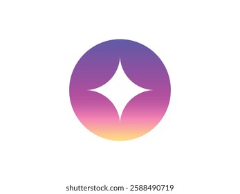 editable vector monogram O star symbol design illustration isolated on transparent background