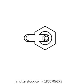editable vector as motor engine maintenance icon in a industrial.