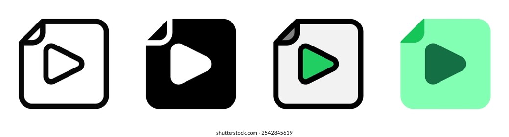 Icono archivo multimedia Vector