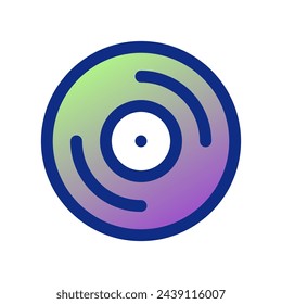 Editable vector music album vinyl icon. Black, transparent white background. Part of a big icon set family. Perfect for web and app interfaces, presentations, infographics, etc