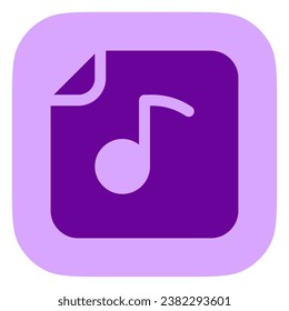Editable vector music file icon. Black, line style, transparent white background. Part of a big icon set family. Perfect for web and app interfaces, presentations, infographics, etc
