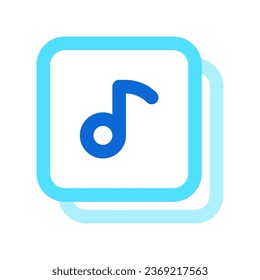 Icono de álbum de lista de reproducción de música vectorial editable. Fondo blanco negro y transparente. Parte de una familia de iconos grandes. Perfecto para interfaces web y de aplicaciones, presentaciones, infografías, etc