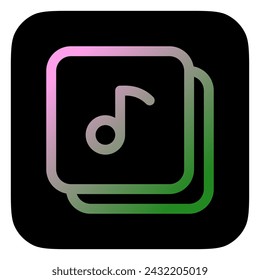 Editable vector music playlist album icon. Black, transparent white background. Part of a big icon set family. Perfect for web and app interfaces, presentations, infographics, etc