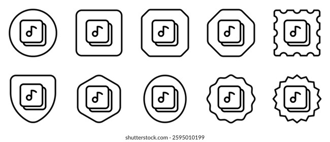 Editable vector music playlist album icon. Black, transparent white background. Part of a big icon set family. Perfect for web and app interfaces, presentations, infographics, etc