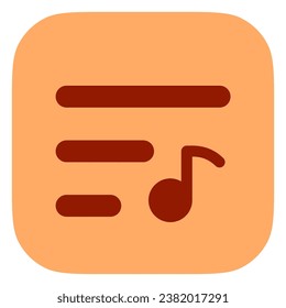 Editable vector music playlist icon. Black, transparent white background. Part of a big icon set family. Perfect for web and app interfaces, presentations, infographics, etc