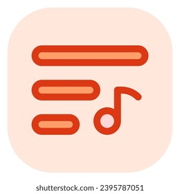 Editable vector music playlist icon. Black, transparent white background. Part of a big icon set family. Perfect for web and app interfaces, presentations, infographics, etc