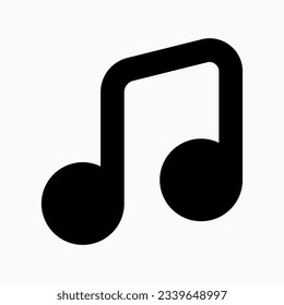 Editable vector music song icon. Black, transparent white background. Part of a big icon set family. Perfect for web and app interfaces, presentations, infographics, etc