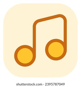 Editable vector music song icon. Black, transparent white background. Part of a big icon set family. Perfect for web and app interfaces, presentations, infographics, etc
