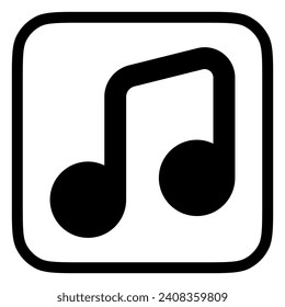 Editable vector music song icon. Black, transparent white background. Part of a big icon set family. Perfect for web and app interfaces, presentations, infographics, etc