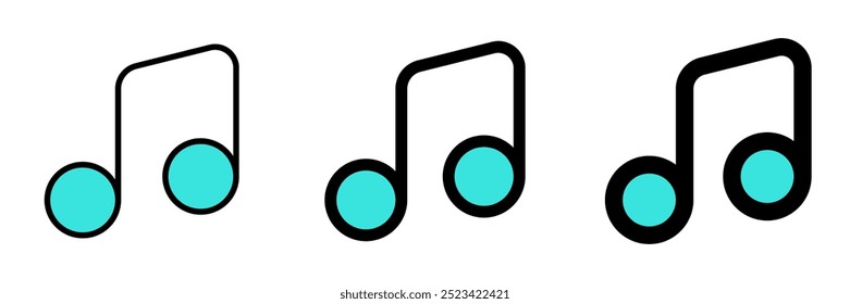 Editable vector music song icon. Black, transparent white background. Part of a big icon set family. Perfect for web and app interfaces, presentations, infographics, etc