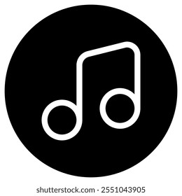 Editable vector music song icon. Black, transparent white background. Part of a big icon set family. Perfect for web and app interfaces, presentations, infographics, etc