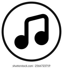 Editable vector music song icon. Black, transparent white background. Part of a big icon set family. Perfect for web and app interfaces, presentations, infographics, etc