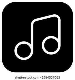 Editable vector music song icon. Black, transparent white background. Part of a big icon set family. Perfect for web and app interfaces, presentations, infographics, etc