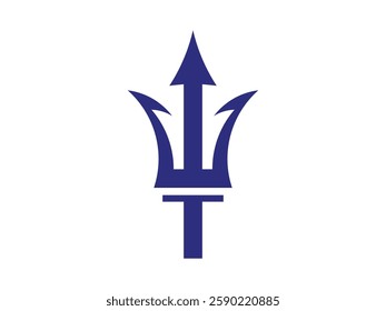 editable vector neptune trident symbol design illustration isolated on transparent background