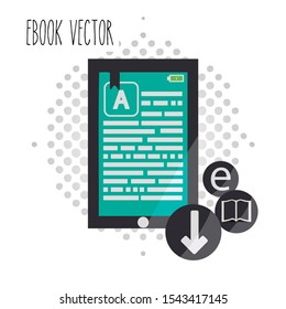 Editable vector. Nice ebook icon.