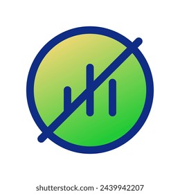 Editable vector no signal icon. Black, line style, transparent white background. Part of a big icon set family. Perfect for web and app interfaces, presentations, infographics, etc