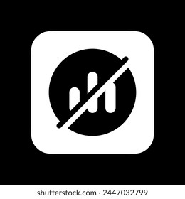 Editable vector no signal icon. Black, line style, transparent white background. Part of a big icon set family. Perfect for web and app interfaces, presentations, infographics, etc