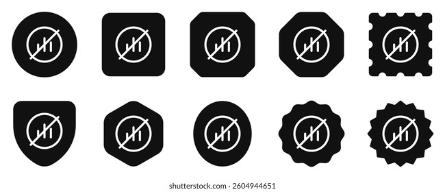 Editable vector no signal icon. Black, line style, transparent white background. Part of a big icon set family. Perfect for web and app interfaces, presentations, infographics, etc
