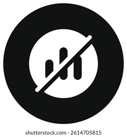 Editable vector no signal icon. Black, line style, transparent white background. Part of a big icon set family. Perfect for web and app interfaces, presentations, infographics, etc
