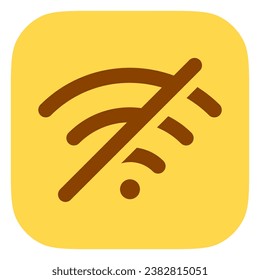 Editable vector no wifi access signal icon. Black, line style, transparent white background. Part of a big icon set family. Perfect for web and app interfaces, presentations, infographics, etc