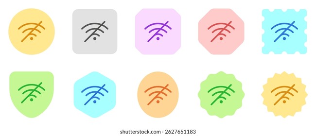 Editable vector no wifi access signal icon. Black, line style, transparent white background. Part of a big icon set family. Perfect for web and app interfaces, presentations, infographics, etc
