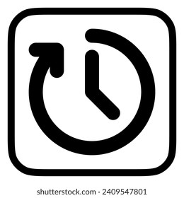 Editable vector nonstop time service hours icon. Black, line style, transparent white background. Part of a big icon set family. Perfect for web and app interfaces, presentations, infographics, etc