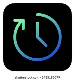 Editable vector nonstop time service hours icon. Black, line style, transparent white background. Part of a big icon set family. Perfect for web and app interfaces, presentations, infographics, etc