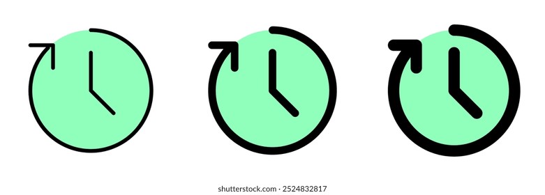 Editable vector nonstop time service hours icon. Black, line style, transparent white background. Part of a big icon set family. Perfect for web and app interfaces, presentations, infographics, etc