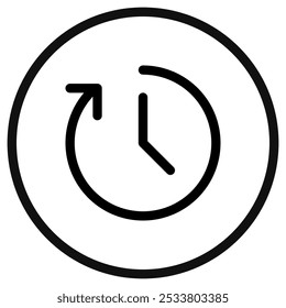 Editable vector nonstop time service hours icon. Black, line style, transparent white background. Part of a big icon set family. Perfect for web and app interfaces, presentations, infographics, etc