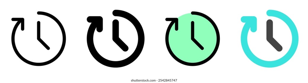 Editable vector nonstop time service hours icon. Black, line style, transparent white background. Part of a big icon set family. Perfect for web and app interfaces, presentations, infographics, etc