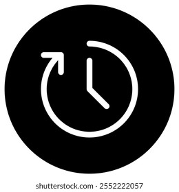 Editable vector nonstop time service hours icon. Black, line style, transparent white background. Part of a big icon set family. Perfect for web and app interfaces, presentations, infographics, etc