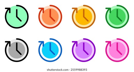 Editable vector nonstop time service hours icon. Black, line style, transparent white background. Part of a big icon set family. Perfect for web and app interfaces, presentations, infographics, etc