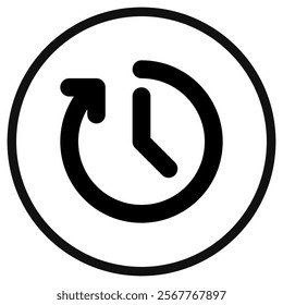 Editable vector nonstop time service hours icon. Black, line style, transparent white background. Part of a big icon set family. Perfect for web and app interfaces, presentations, infographics, etc