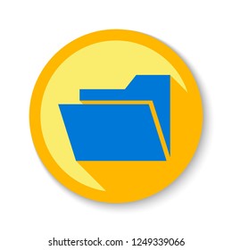 editable vector notification folder icon for internet, website, smartphone, startup background. Flat color. Modern concept. 