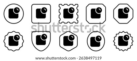 Editable vector notification icon. Black, line style, transparent white background. Part of a big icon set family. Perfect for web and app interfaces, presentations, infographics, etc