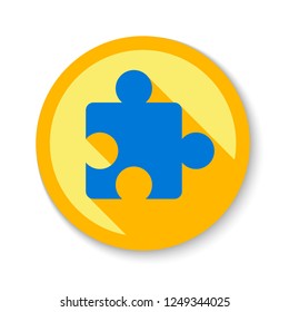 editable vector notification puzzle icon for internet, website, smartphone, startup background. Flat color. Modern concept. 