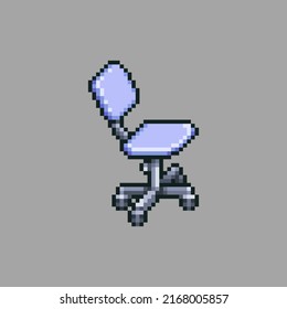 Editable vector office chair icon pixel art illustration for game development,
game asset, web asset, graphic design, and printed purpose.