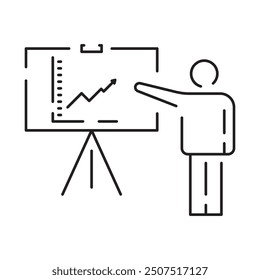 Editable vector pack of analysis line icons. Business and data or finance chart report. Signs analysis thin line icon