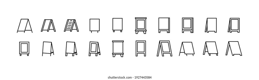 Editable vector pack of board line icons. Trendy stroke signs for website, apps and UI. Premium set of board thin line icons.