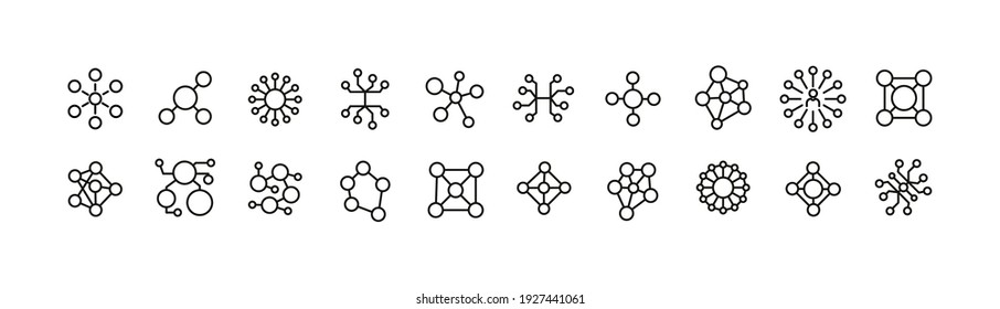 Editable vector pack of connection line icons. Trendy stroke signs for website, apps and UI. Premium set of connection thin line icons. - Shutterstock ID 1927441061