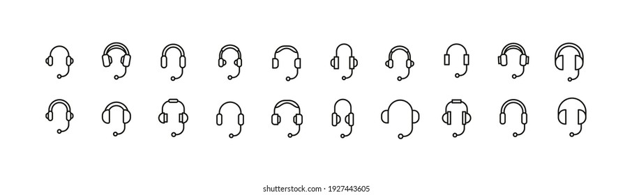 Editable vector pack of support line icons. Trendy stroke signs for website, apps and UI. Premium set of support thin line icons.