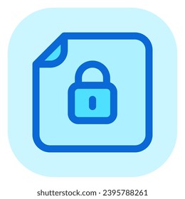 Editable vector password protected file icon. Black, line style, transparent white background. Part of a big icon set family. Perfect for web and app interfaces, presentations, infographics, etc